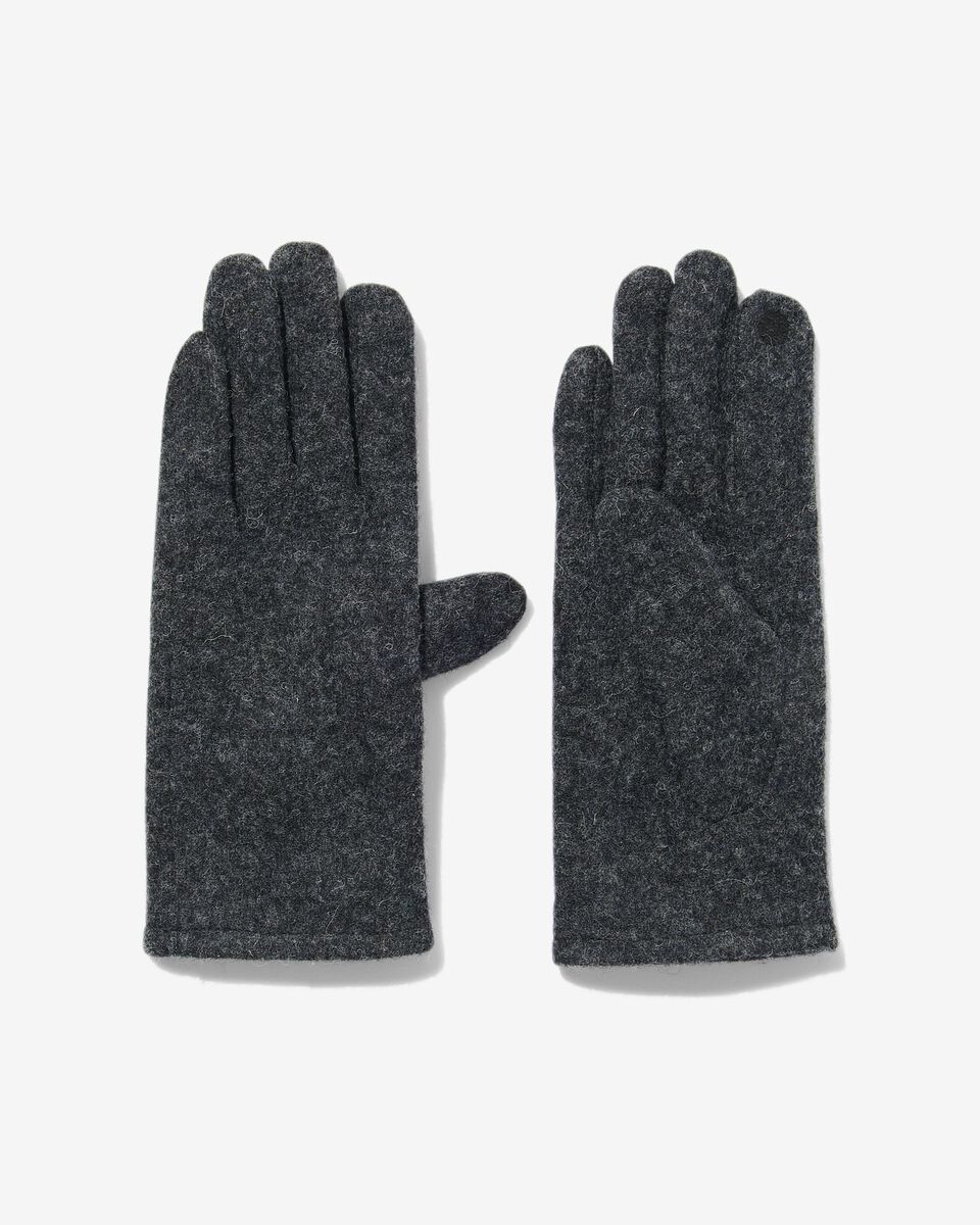 dameshandschoenen wol touchscreen zwart - 1000020748 - HEMA