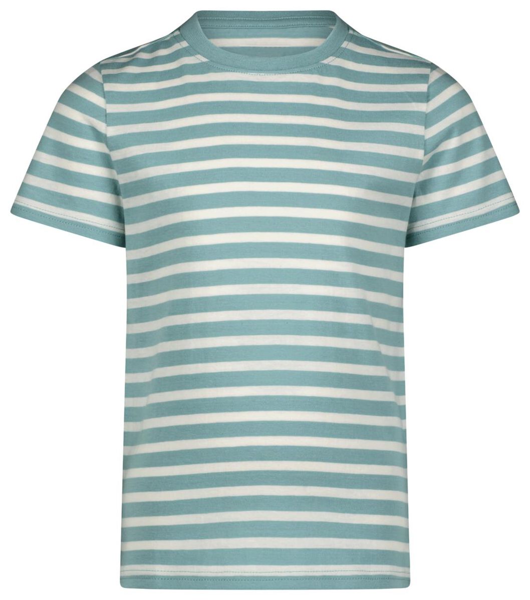 kinder t-shirt strepen zeeblauw - 1000028008 - HEMA