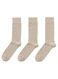 3-pak herensokken - biologisch katoen khaki khaki - 1000001279 - HEMA