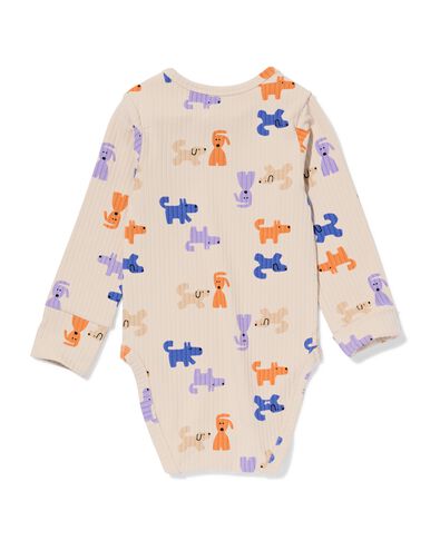 meegroeiromper ecovero™ hondjes gebroken wit gebroken wit - 33307250OFFWHITE - HEMA