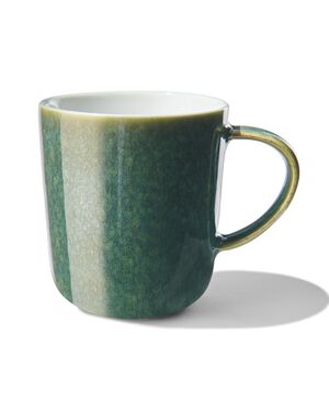 koffiemok Chicago 130 ml - reactief glazuur - groen - 9602157 - HEMA