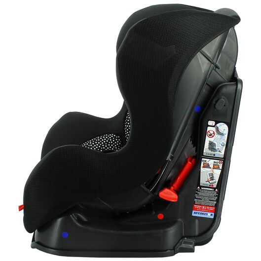 autostoel baby zwart/witte stip - HEMA