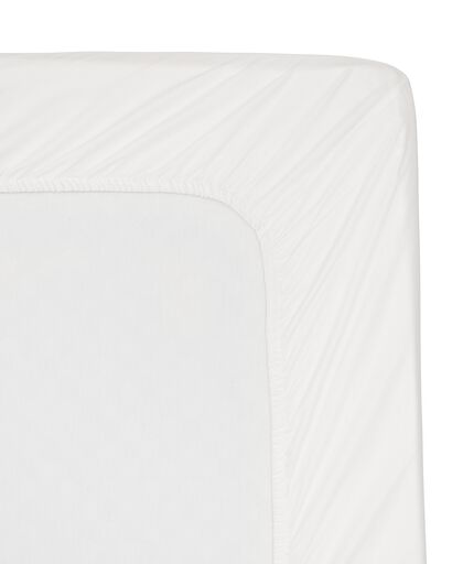 hoeslaken - hotel katoen percal - 180 x 220 cm - wit - 5100156 - HEMA