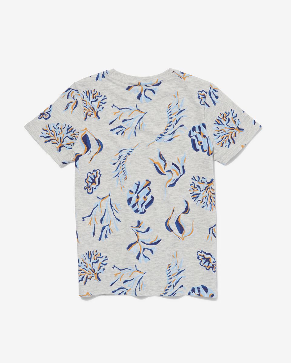 kinder t-shirt koraal blauw blauw - 1000031664 - HEMA