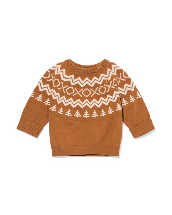 newborn trui nordic bruin - 33434320BROWN - HEMA