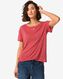 dames t-shirt Evie met linnen rood S - 36257951 - HEMA