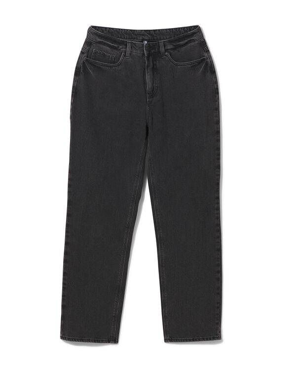 dames jeans straight fit donkergrijs donkergrijs - 1000030533 - HEMA