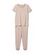 dames pyjama katoen naturel XL - 23400309 - HEMA