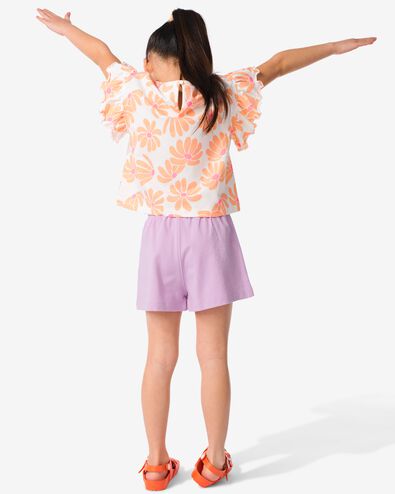 kinder kledingset t-shirt en short katoen roze 134/140 - 30861484 - HEMA
