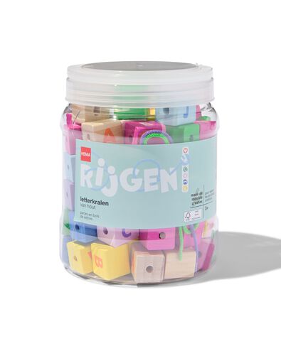 emmer houten letterkralen met rijgkoord - 80 stuks - 15100578 - HEMA emmer houten letterkralen met rijgkoord - 80 stuks - 15100578 - HEMA