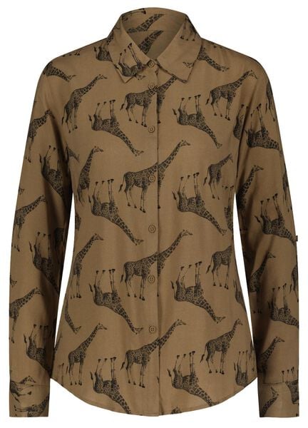 dames blouse Bobbie giraffen camel camel - 1000026954 - HEMA