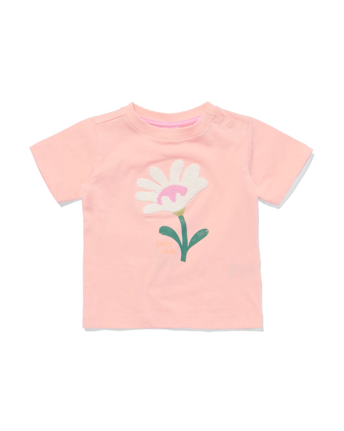 Image of baby t-shirt bloem perzik