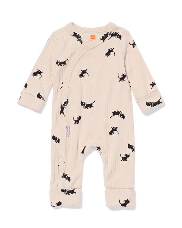 Takkie newborn meegroei boxpakje LENZING™ ECOVERO™ rib ecru ecru - 33433120ECRU - HEMA