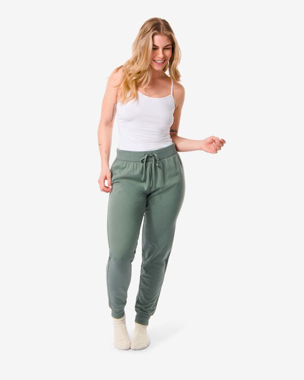 dames lounge sweatbroek katoen groen groen - 1000030241 - HEMA