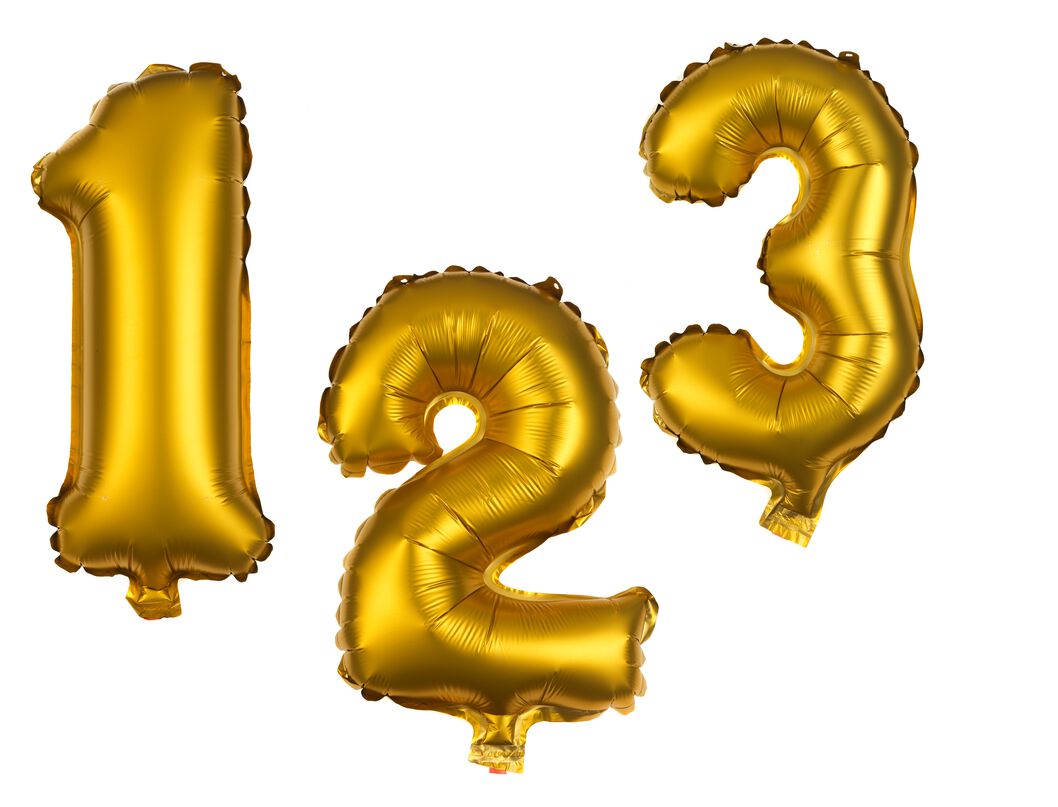 Zeggen markeerstift Springen folieballon cijfers 0-9 goud - HEMA