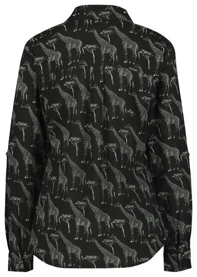 damesblouse giraf zwart - 1000023001 - HEMA