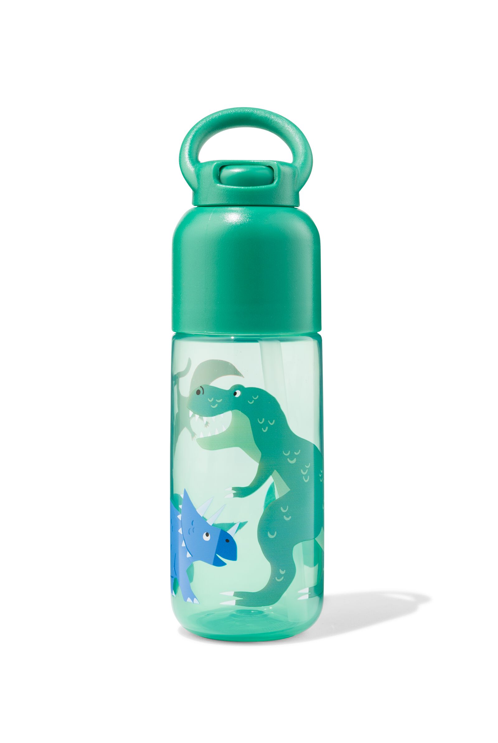 waterfles met rietje dino 300ml - 80650077 - HEMA