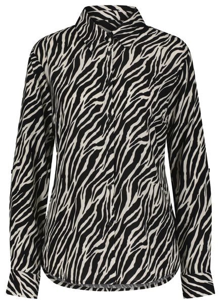 kopen optioneel Slang dames blouse Bobbie zebra zwart - HEMA