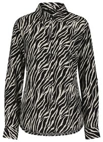 dames blouse Bobbie zebra zwart zwart - 1000026957 - HEMA