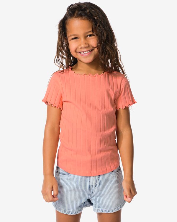 kinder T-shirt  perzik perzik - 30816304PEACH - HEMA