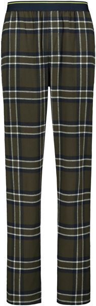 heren pyjamabroek flannel legergroen legergroen - 1000029294 - HEMA