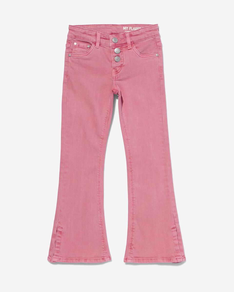 kinder jeans flared oudroze - 1000032433 - HEMA