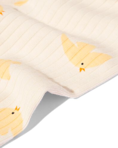 newborn meegroei legging rib met bamboe ecru ecru - 33413120ECRU - HEMA