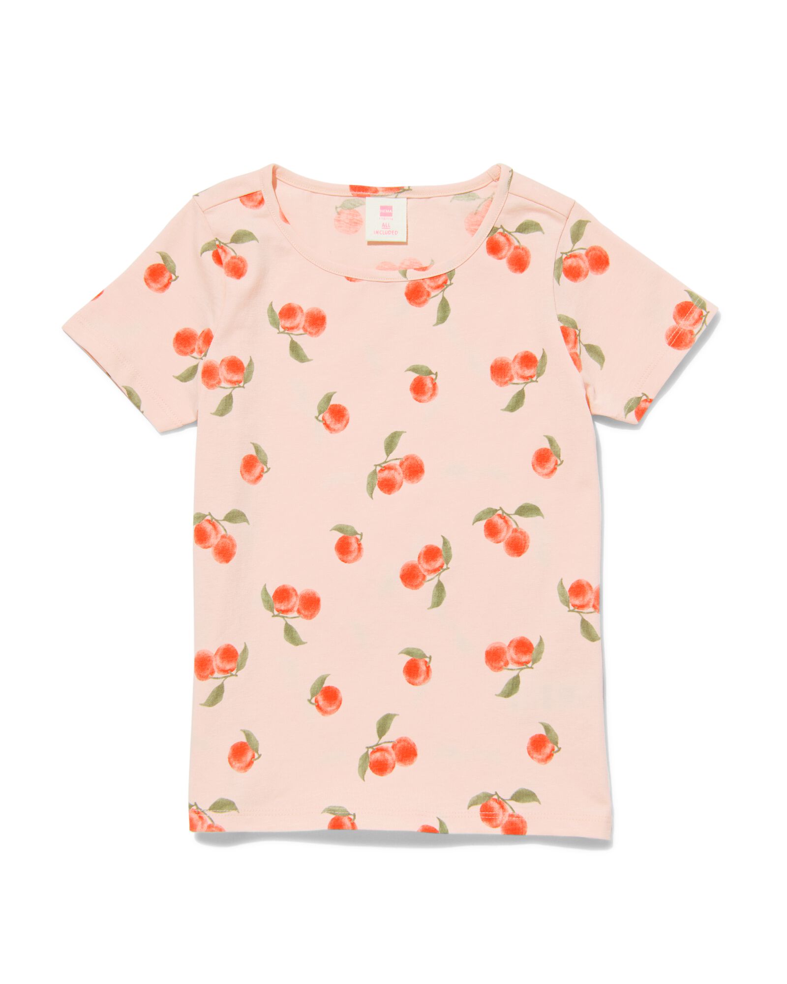 kinder t-shirt perzik roze - 1000031126 - HEMA