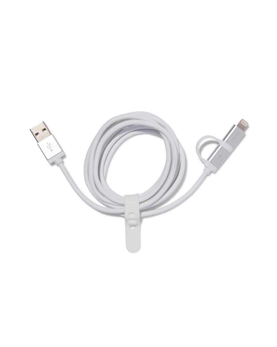 marmeren badminton Evalueerbaar USB laadkabel 8-pin & type C - HEMA