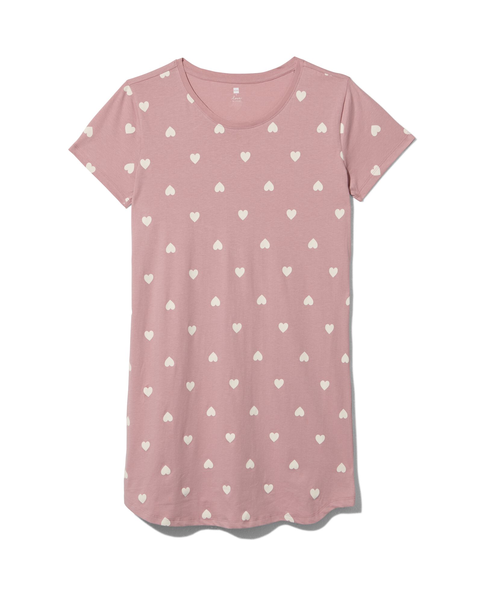 dames nachthemd katoen roze - 1000026650 - HEMA