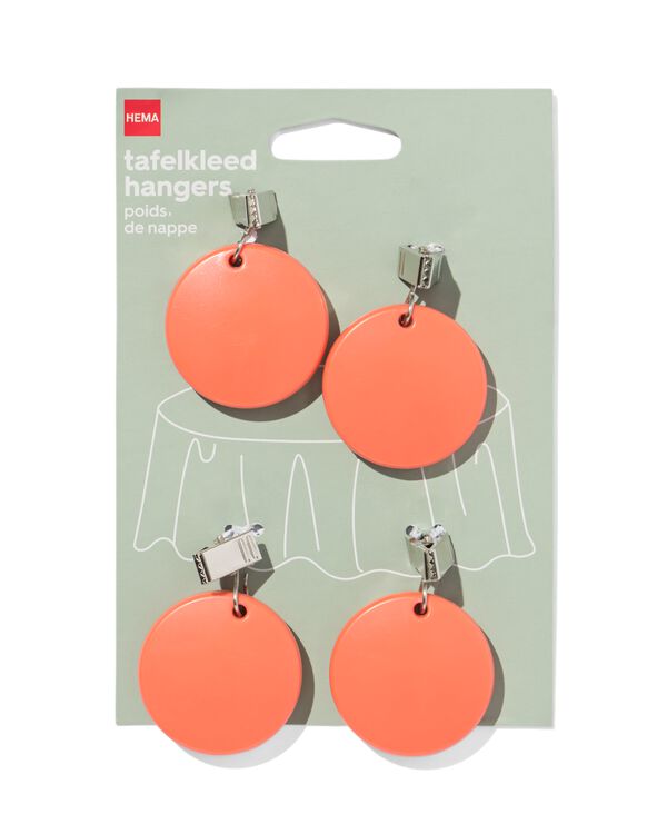 tafelkleed hangers oranje - 4 stuks - 41830038 - HEMA