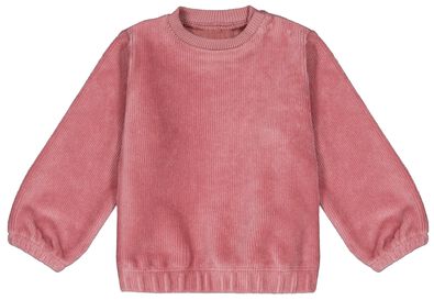 baby sweater velours rib lichtpaars - 1000029510 - HEMA