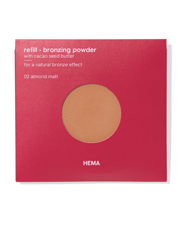 navulling bronzer 02 almond matt - 11290423 - HEMA