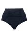 dames bikinislip high waist medium control recycled blauw L - 22340323 - HEMA