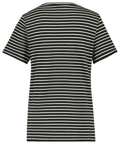 dames t-shirt met bamboe zwart/wit - 1000020051 - HEMA