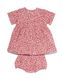 newborn kledingset jurk en pofbroek met bloemen lichtpaars - 1000030967 - HEMA