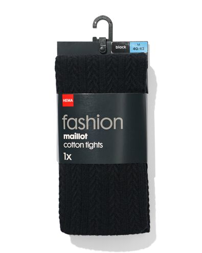 maillot fashion kabel zwart 40/42 - 4050267 - HEMA