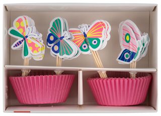cupcake set vlinder 24 HEMA