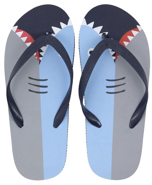 kinder teenslippers haaien blauw - 1000026834 - HEMA