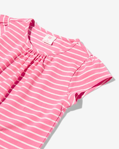 kinder t-shirt met strepen roze 122/128 - 30896967 - HEMA