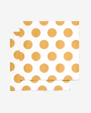 Proportioneel Mart minimum servetten - 33 x 33 - papier - goud stippen - 20 stuks - HEMA