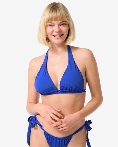 dames triangel bikinitop blauw blauw - 22352260BLUE - HEMA