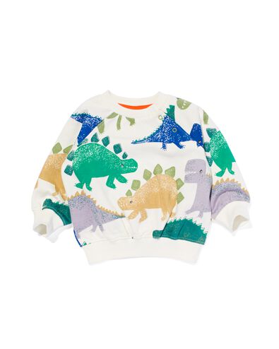 baby sweater dino's ecru 62 - 33199541 - HEMA