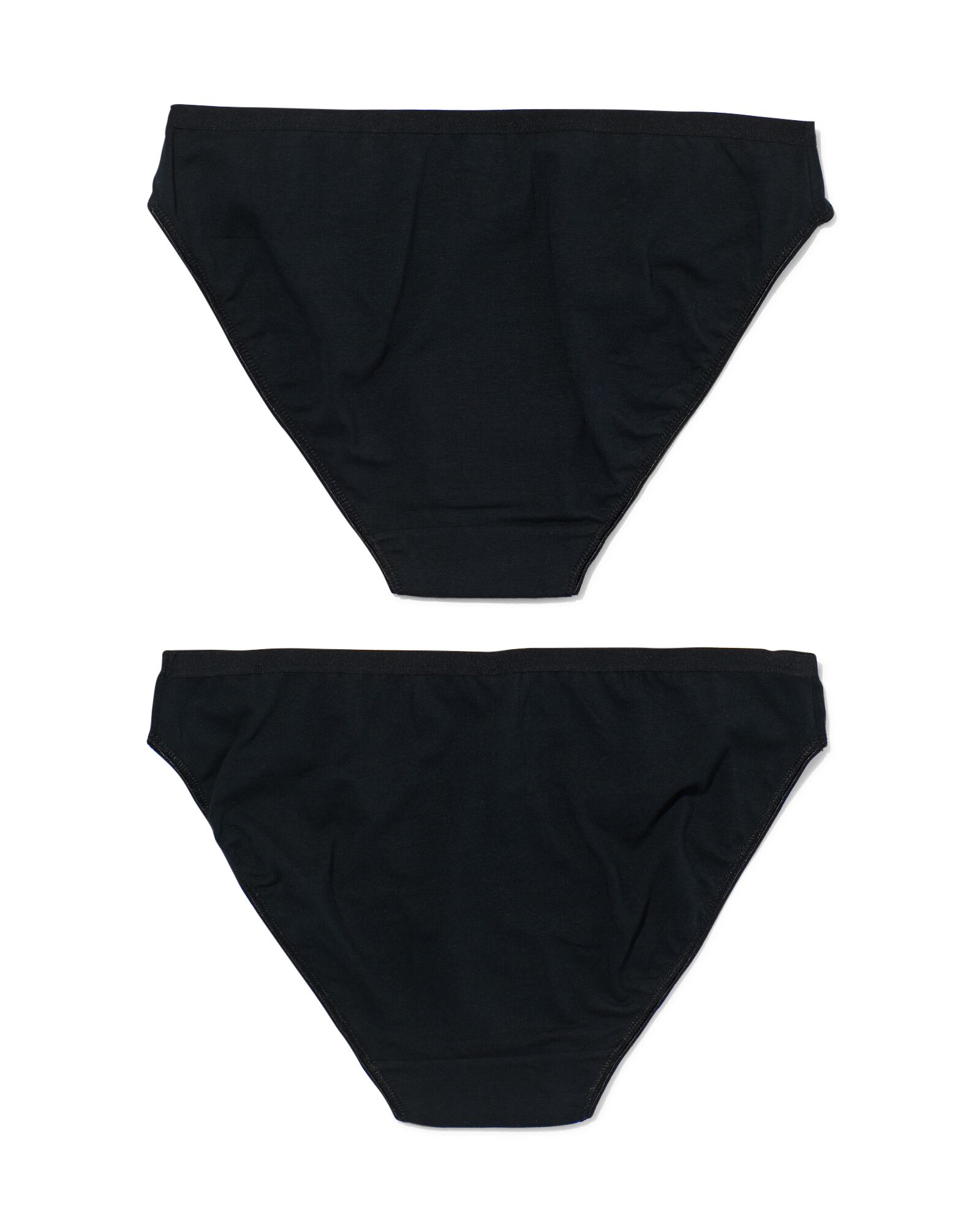 dames slips stretch katoen - 2 stuks zwart XL - 19610929 - HEMA
