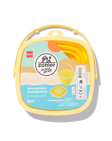 strandemmer opvouwbaar geel - 15870011 - HEMA