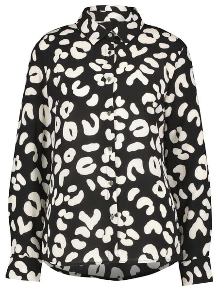 dames blouse animal Bobbie zwart XL - 36272784 - HEMA