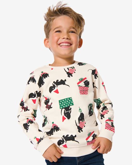 kinder kerst sweater beige beige - 30773408BEIGE - HEMA