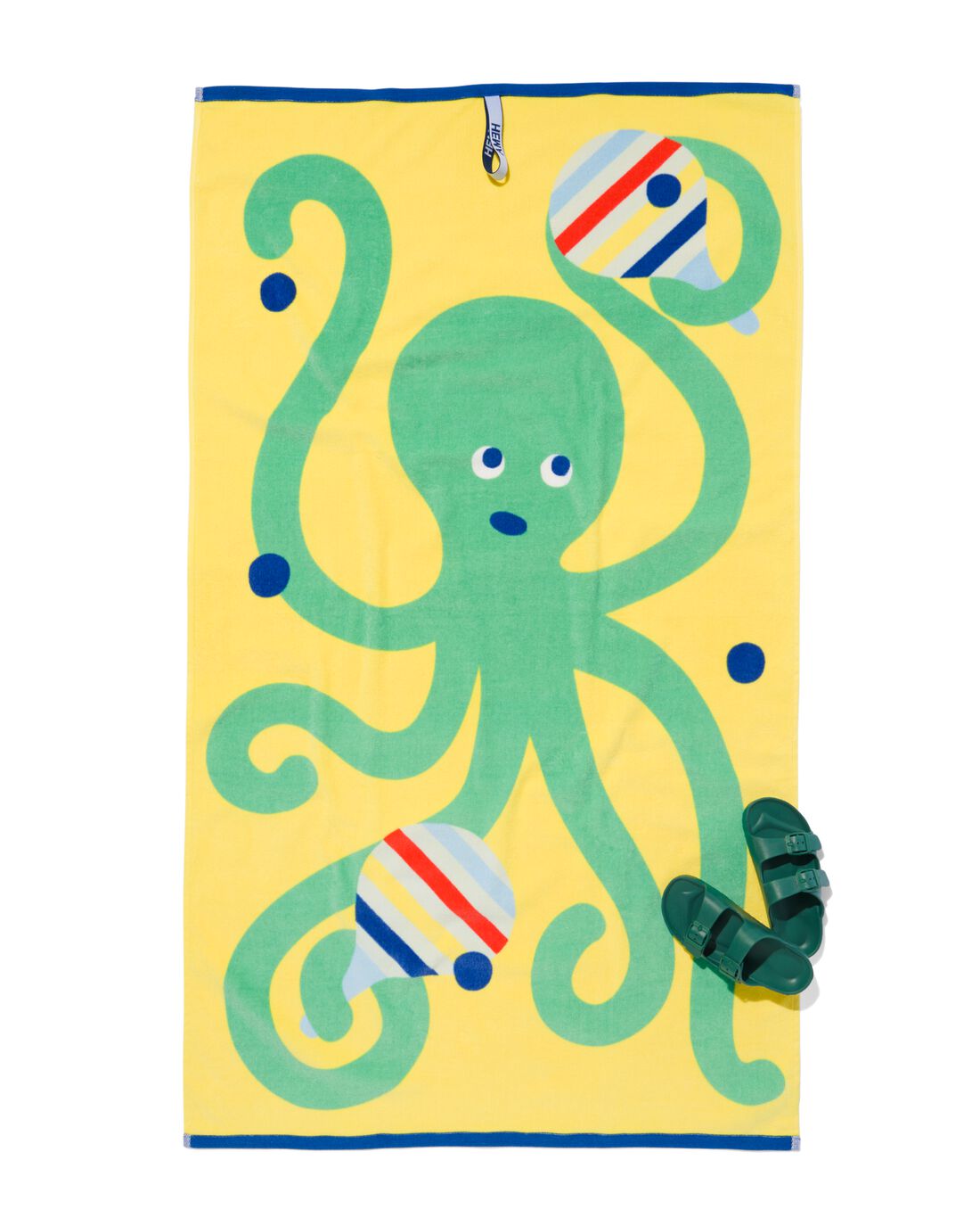 HEMA Kinder Strandlaken 80x140 Octopus (blauw)