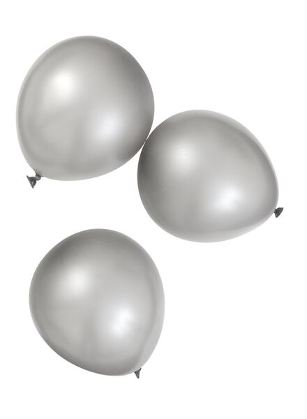 ballonnen metallic zilver Ø32cm - 10 stuks - 14200039 - HEMA