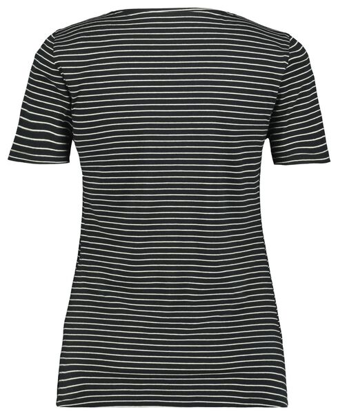 dames t-shirt strepen zwart/wit zwart/wit - 1000023490 - HEMA